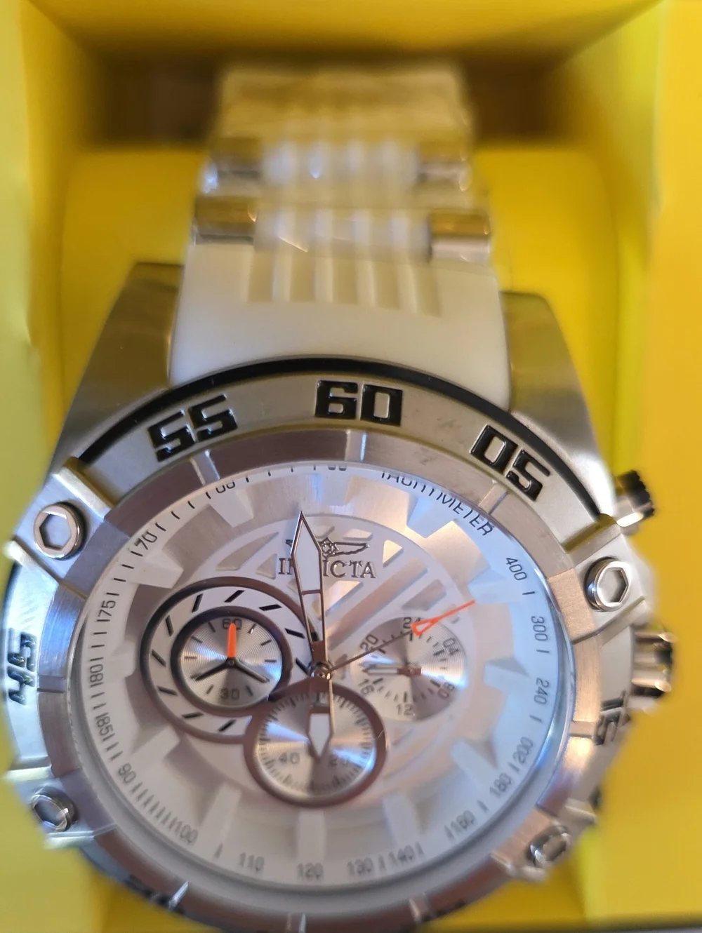 521.  Invicta Speedway Impulse Men's Watch - 52mm, White, Steel (51011)